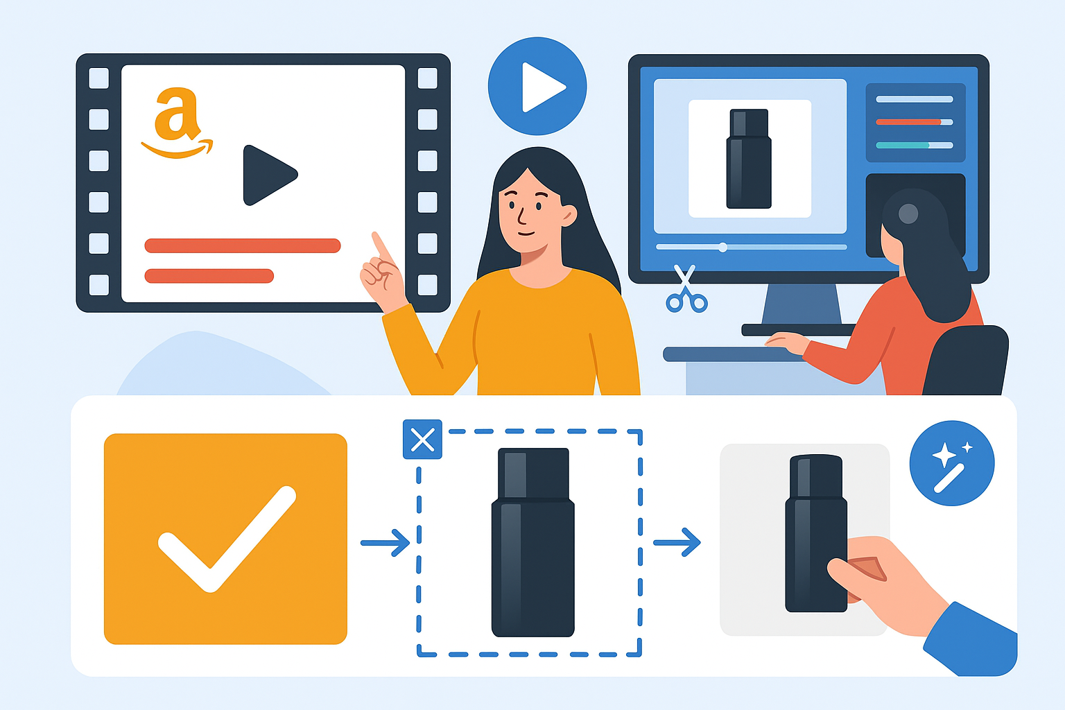 Amazon Sponsored Videos Background Removal - Professional Video Ads